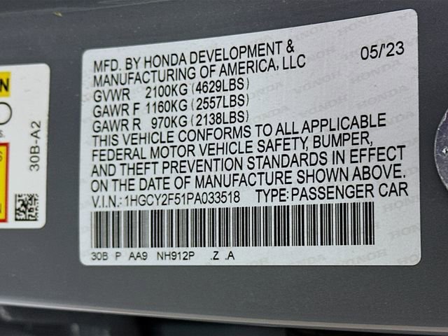 Certified 2023 Honda Accord Sport image 32