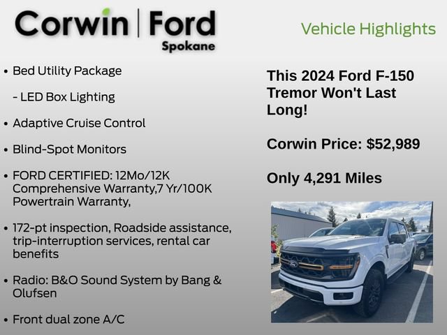 Used 2024 Ford F150 Tremor w/ Mobile Office Package AWD/4WD image 12