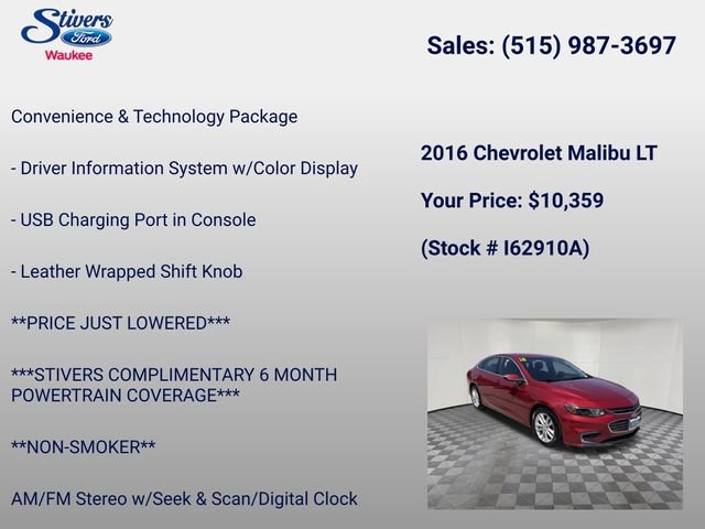 Used 2016 Chevrolet Malibu LT FWD image 16