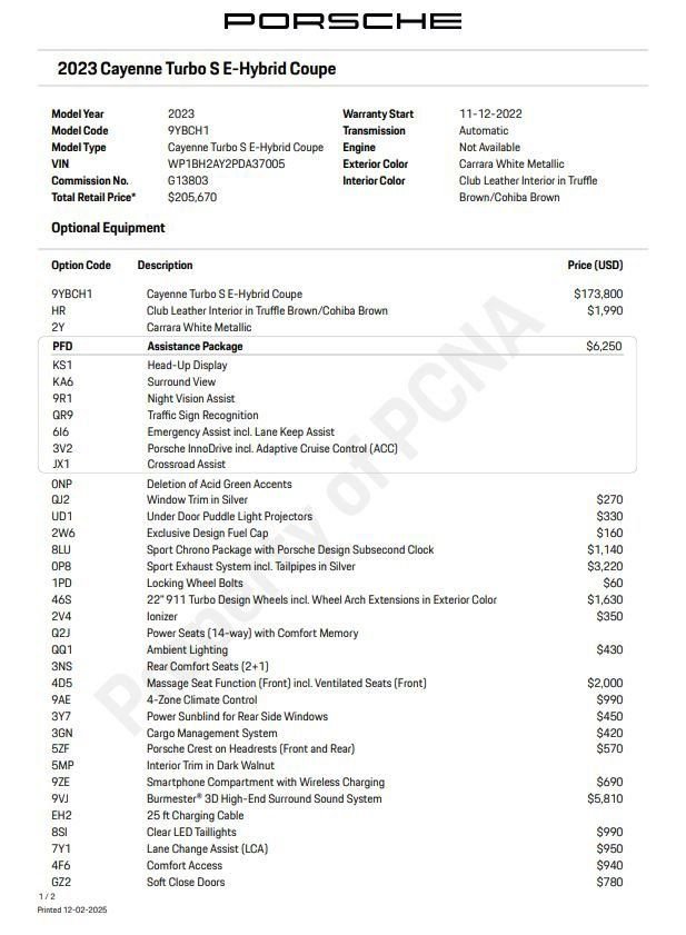 Certified 2023 Porsche Cayenne Turbo S image 6