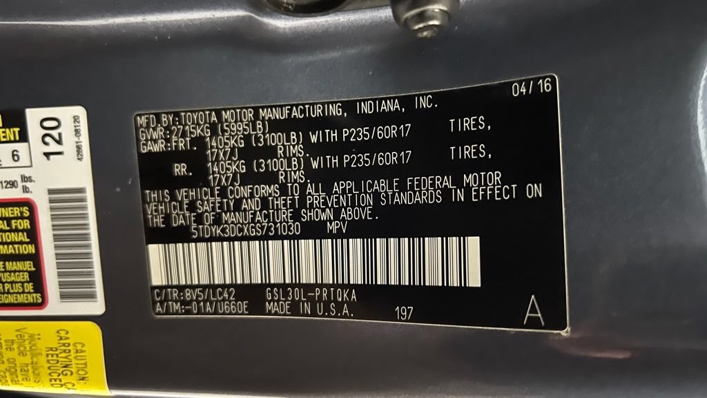 Used 2016 Toyota Sienna XLE Premium FWD image 49