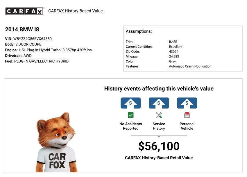 Used 2014 BMW i8 Base AWD 2dr Coupe image 15