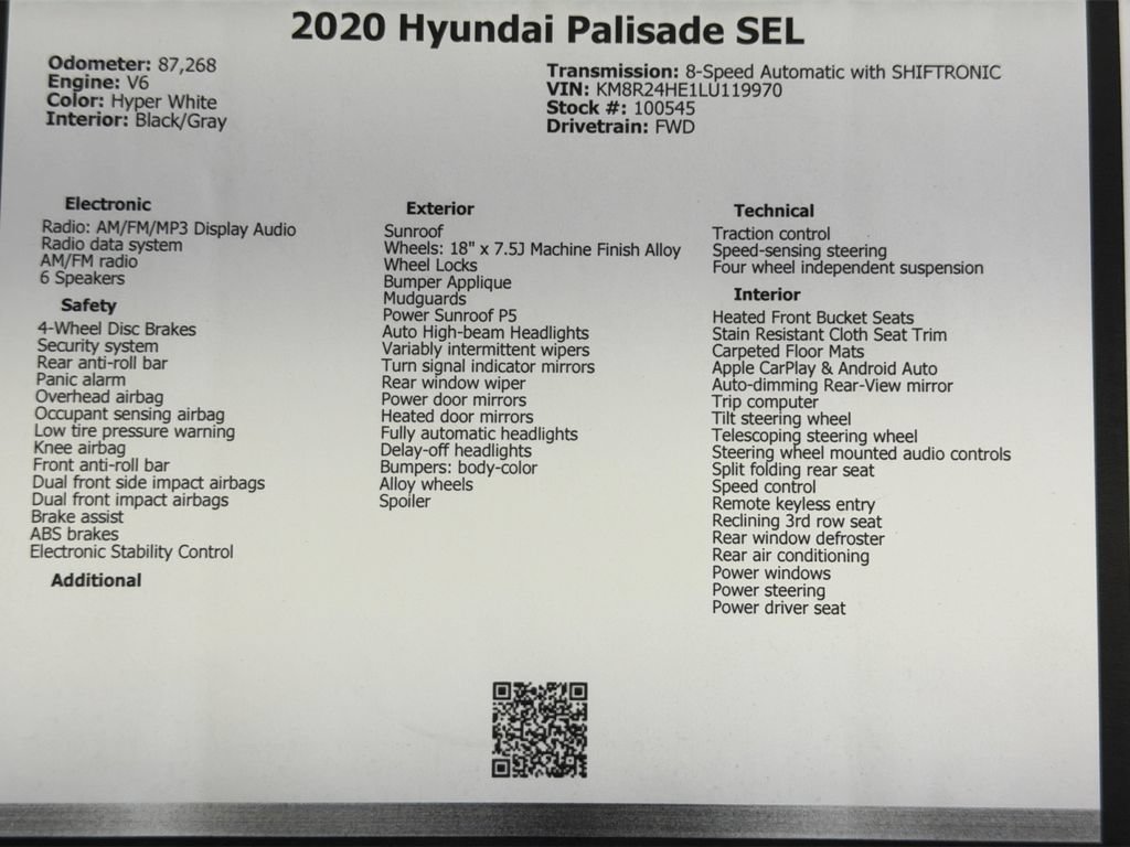 Used 2020 Hyundai Palisade SEL FWD image 49