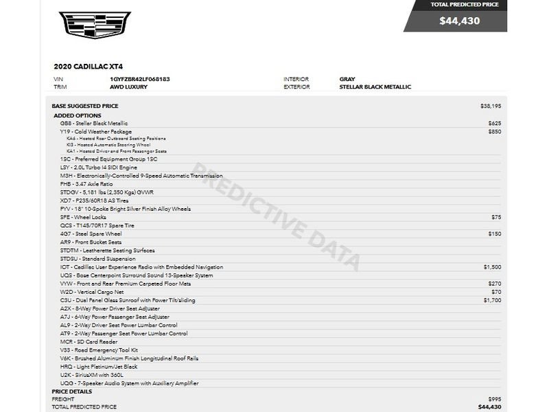 Used 2020 Cadillac XT4 Luxury w/ Cold Weather Package AWD/4WD image 9