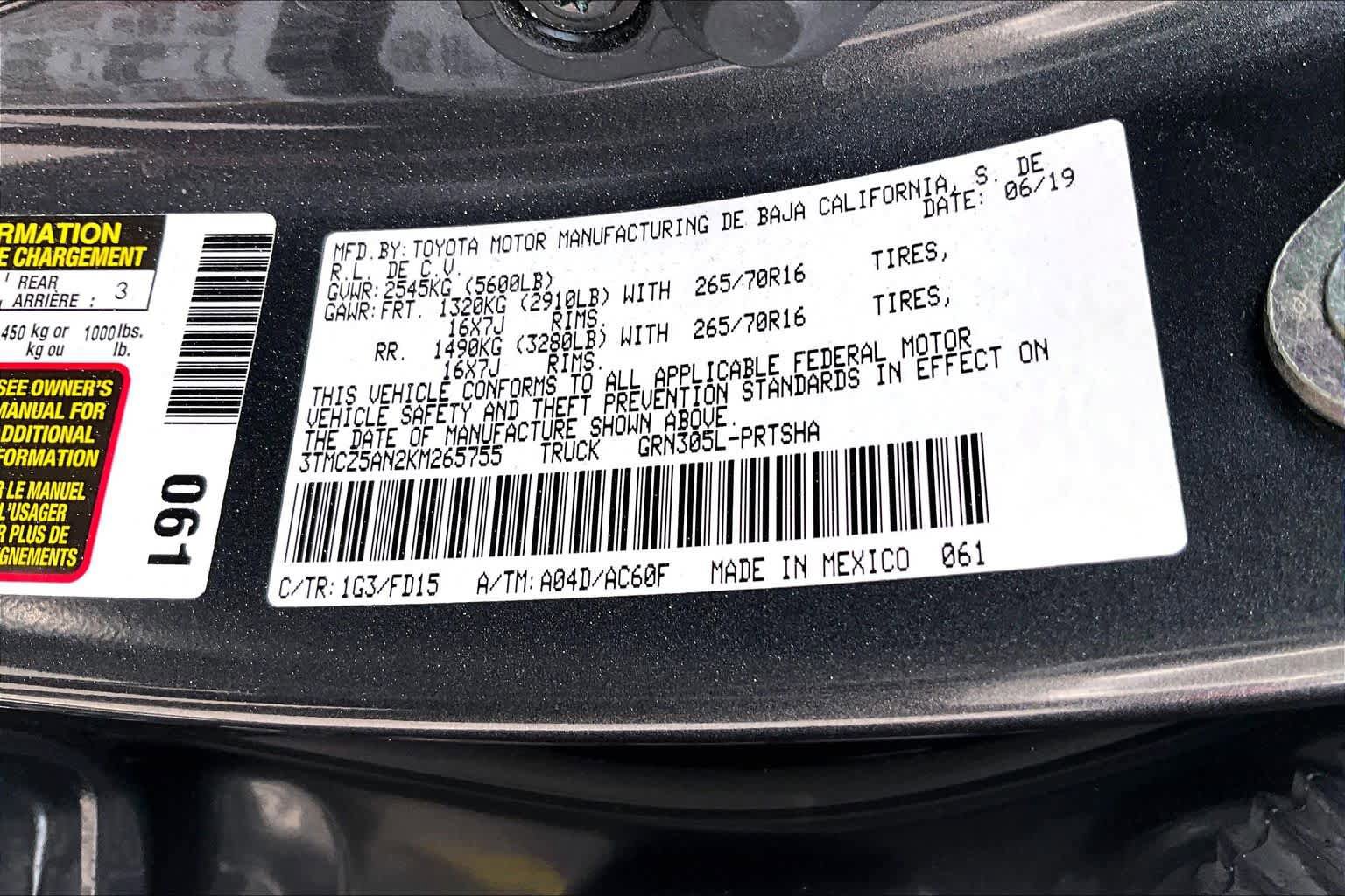 Used 2019 Toyota Tacoma TRD Off-Road AWD/4WD image 34