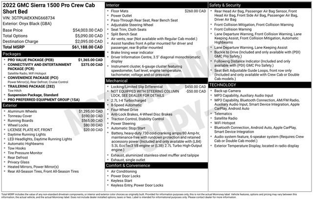 Used 2022 GMC Sierra 1500 Pro w/ Pro Value Package AWD/4WD image 2