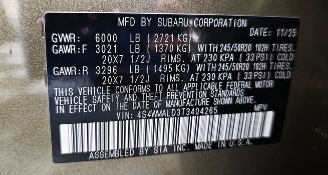 New 2026 Subaru Ascent Bronze Edition image 42