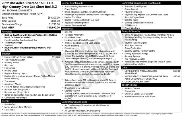 Certified 2022 Chevrolet Silverado 1500 High Country image 27