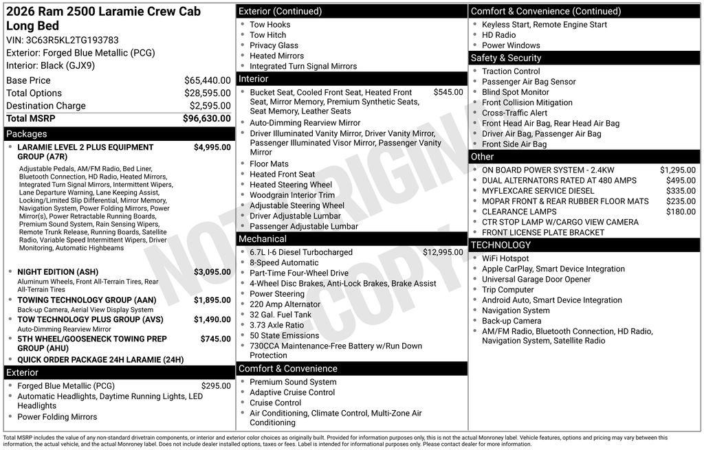 New 2026 RAM 2500 Laramie AWD/4WD image 6