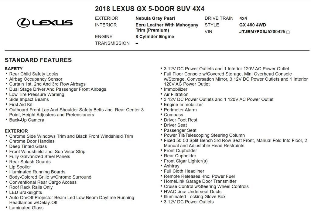 Used 2018 Lexus GX 460 Premium w/ Premium Package AWD/4WD image 17