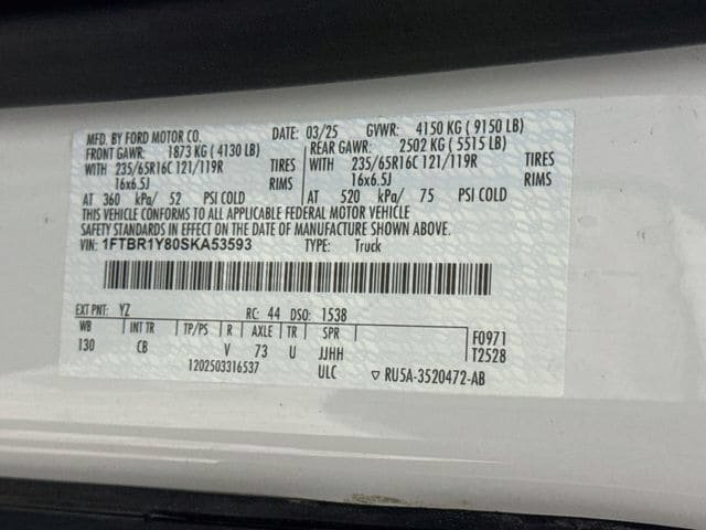 Used 2025 Ford Transit 250 Low Roof w/ Exterior Upgrade Package RWD image 27