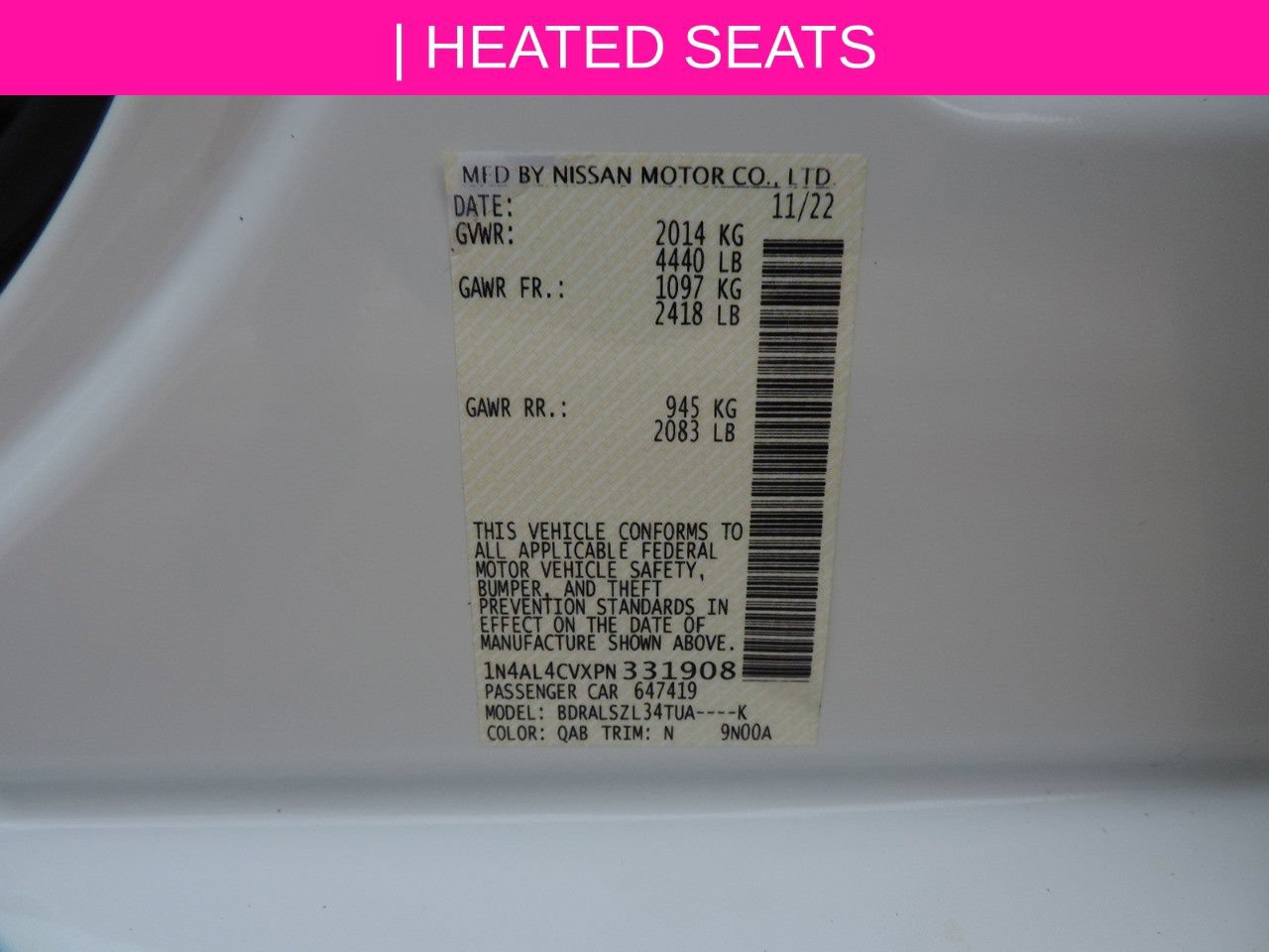 Certified 2023 Nissan Altima 2.0 SR FWD image 18