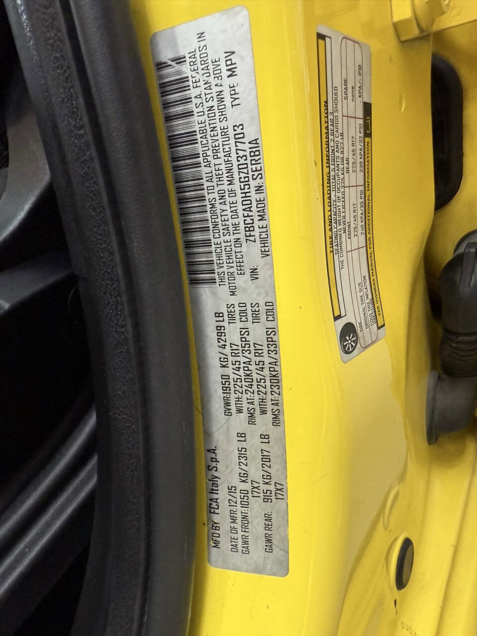 Used 2016 FIAT 500L Trekking image 39