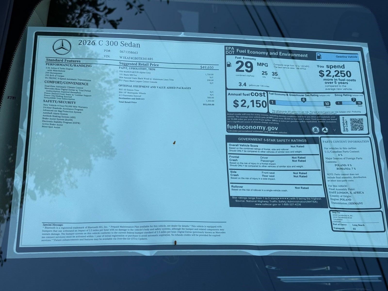 New 2026 Mercedes-Benz C 300 Sedan image 33