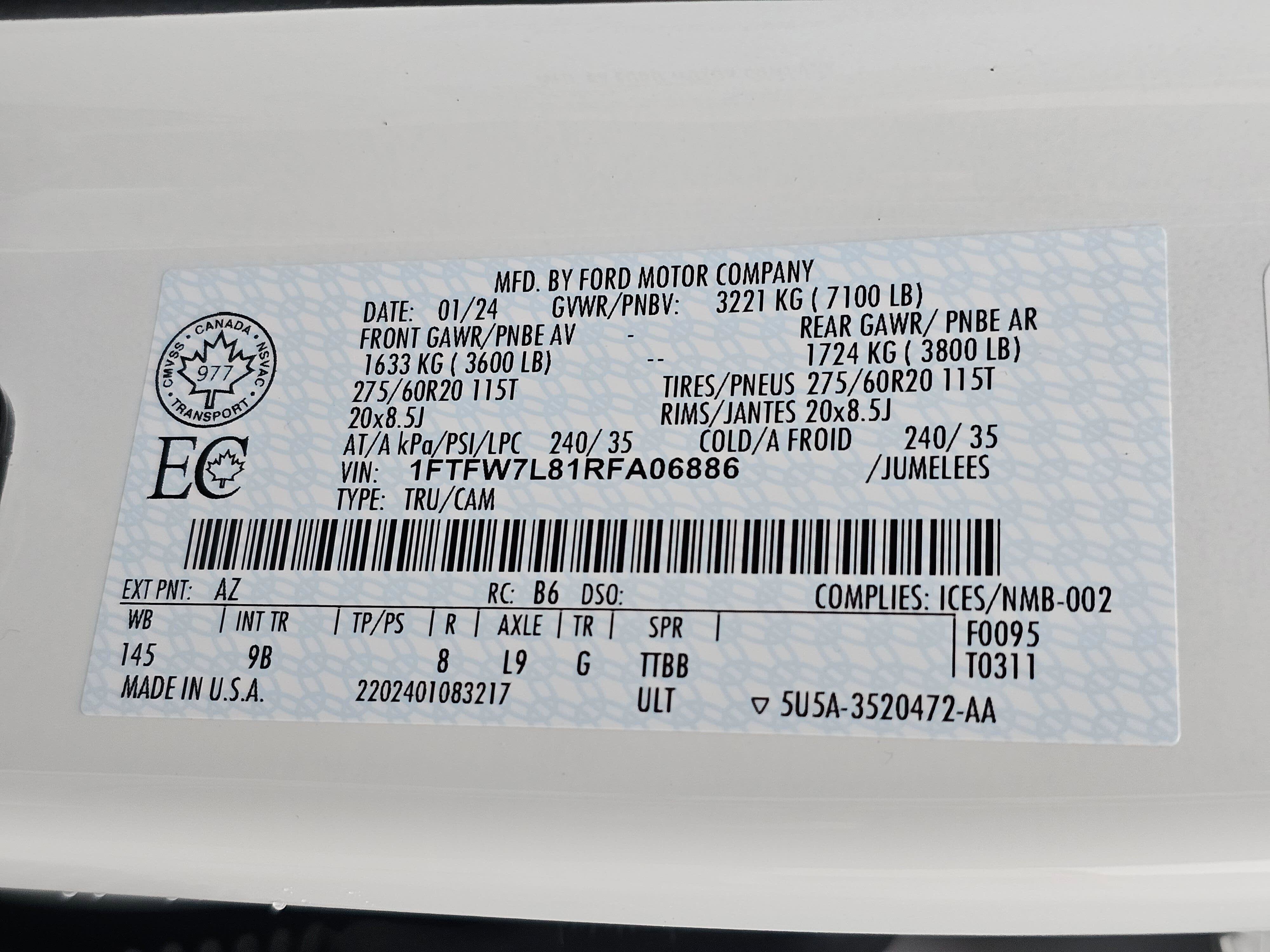 Used 2024 Ford F150 Platinum w/ FX4 Off-Road Package image 31