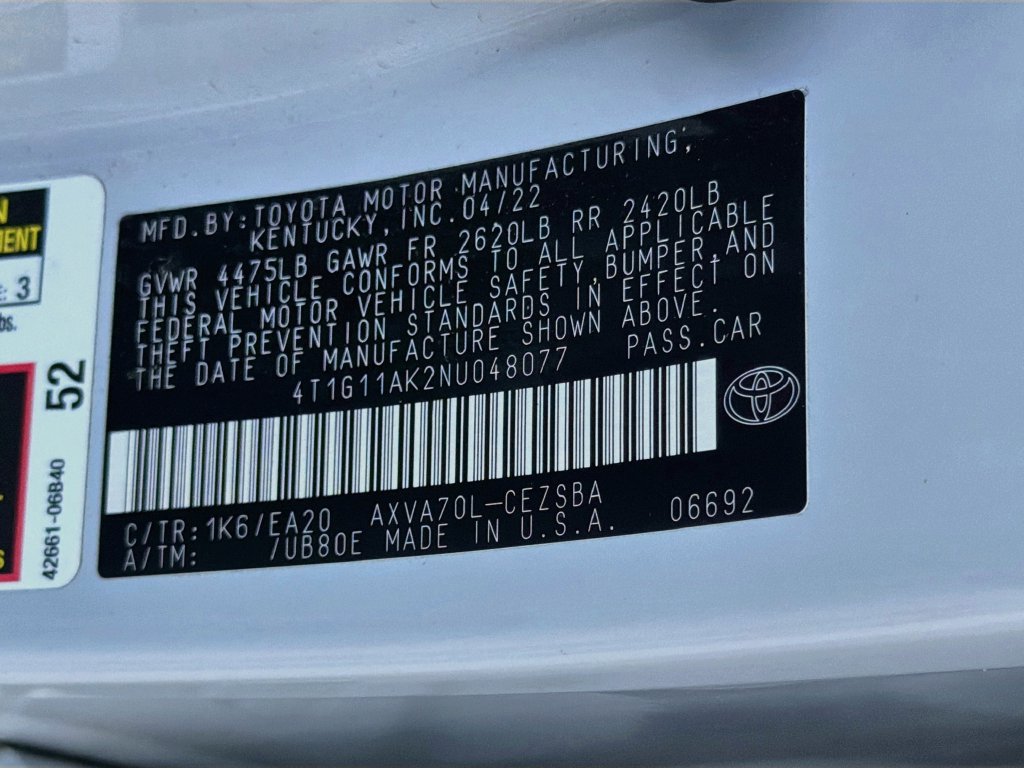 Used 2022 Toyota Camry SE FWD image 41