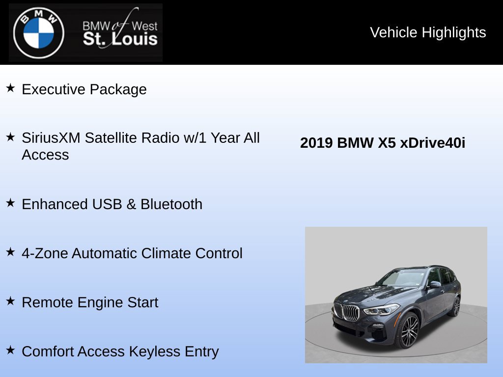 Used 2019 BMW X5 xDrive40i w/ M Sport Package AWD/4WD image 16