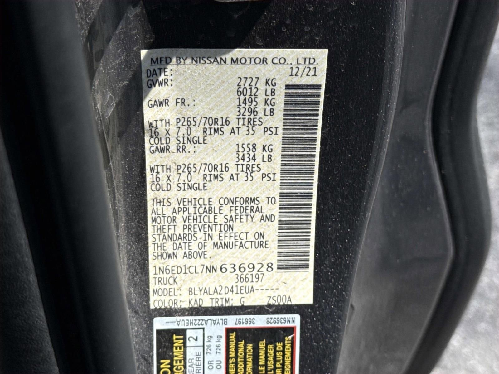 Used 2022 Nissan Frontier S RWD image 29