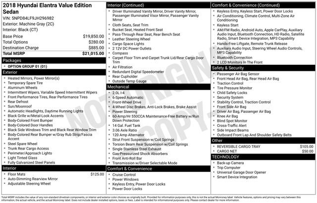 Used 2018 Hyundai Elantra Value Edition FWD image 5