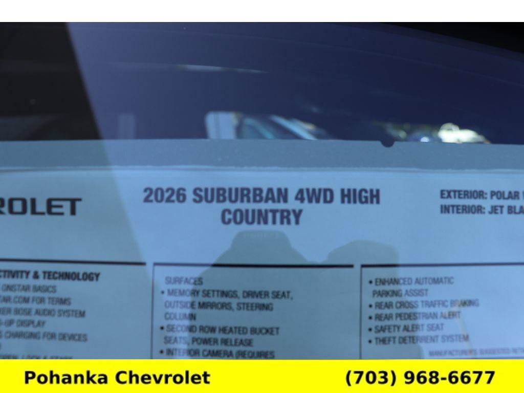 New 2026 Chevrolet Suburban High Country AWD/4WD image 30