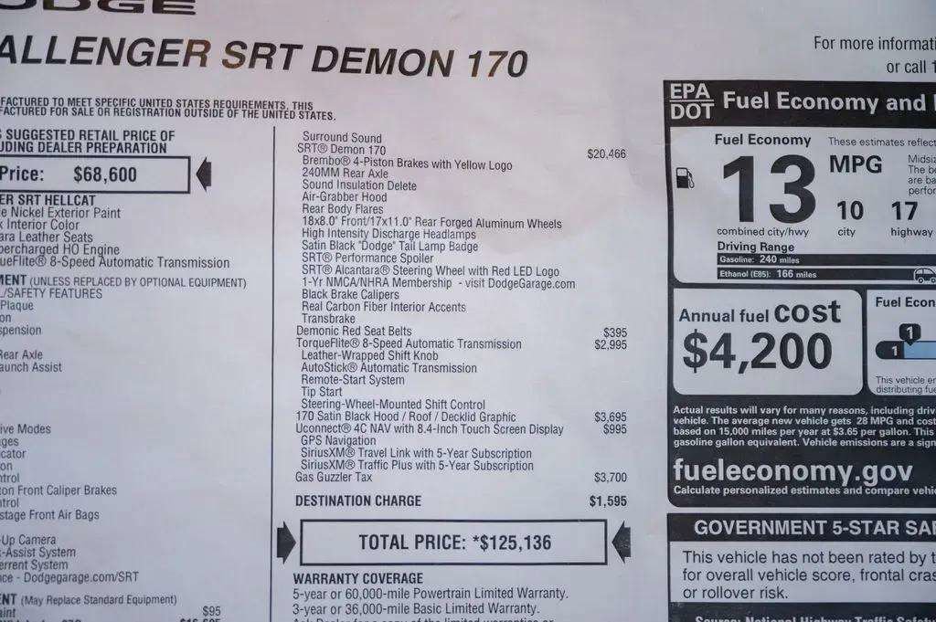 Used 2023 Dodge Challenger SRT Hellcat Redeye RWD image 88