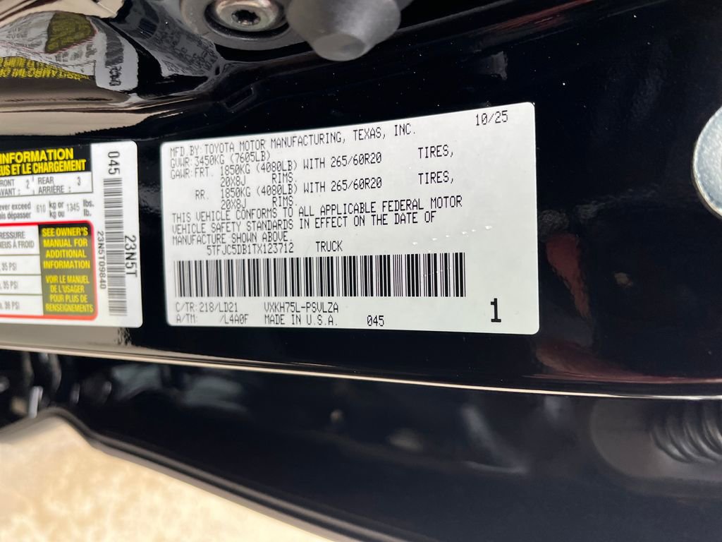 New 2026 Toyota Tundra Limited w/ Limited Power Package image 28