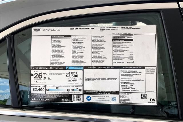 New 2026 Cadillac CT4 Premium Luxury RWD image 15