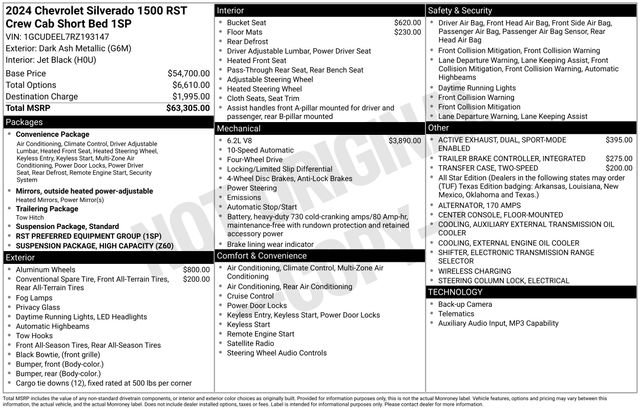 Used 2024 Chevrolet Silverado 1500 RST AWD/4WD image 69