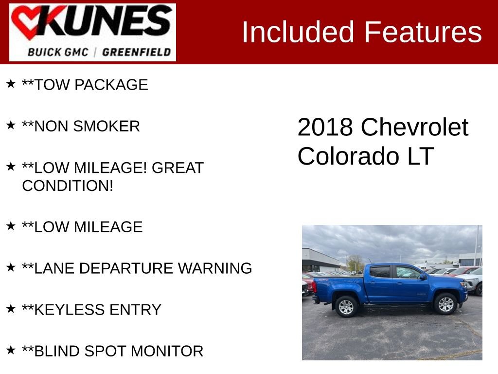Used 2018 Chevrolet Colorado LT w/ LT Convenience Package AWD/4WD image 3