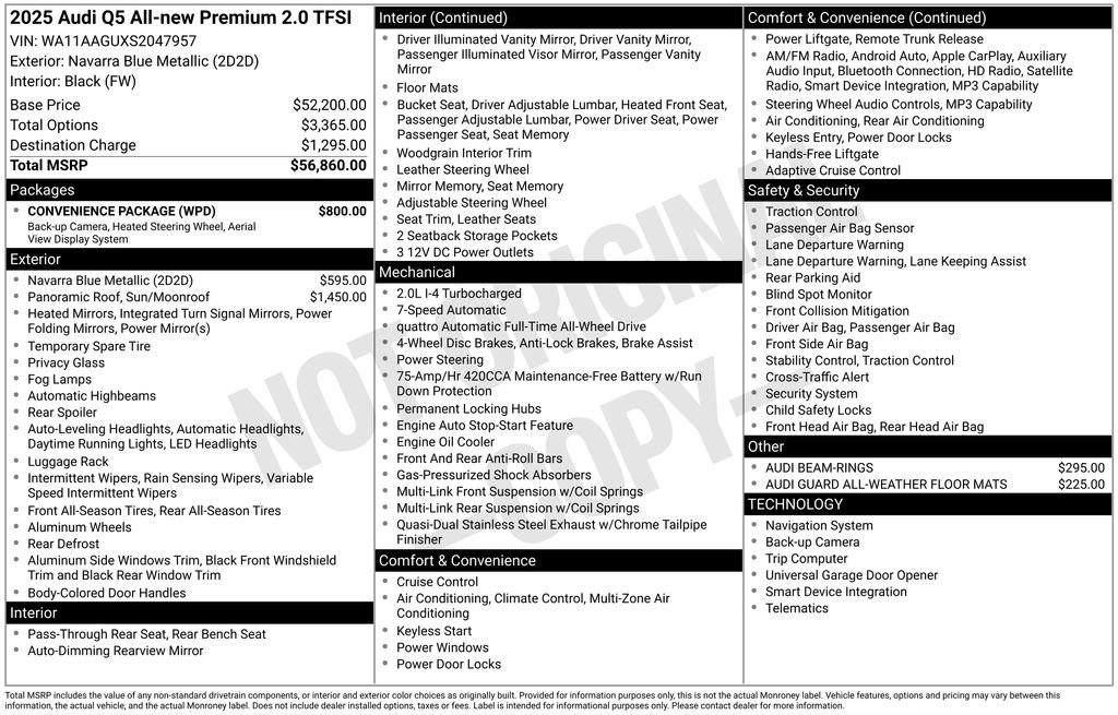 Used 2025 Audi Q5 Premium w/ Convenience Package image 28