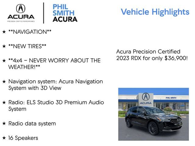 Certified 2023 Acura RDX A-Spec AWD/4WD image 5
