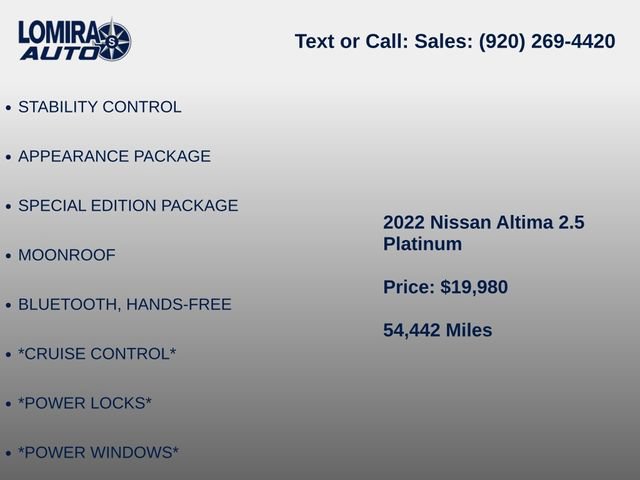 Used 2022 Nissan Altima 2.5 Platinum AWD/4WD image 6