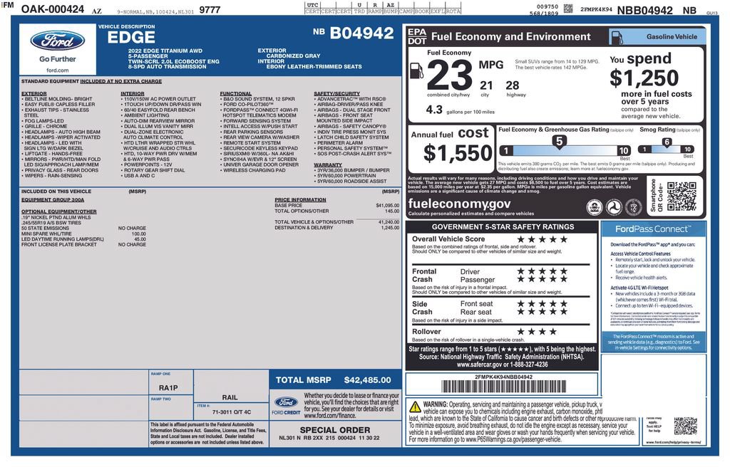 Used 2022 Ford Edge Titanium AWD/4WD image 32