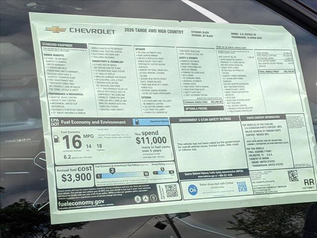 New 2026 Chevrolet Tahoe High Country image 19