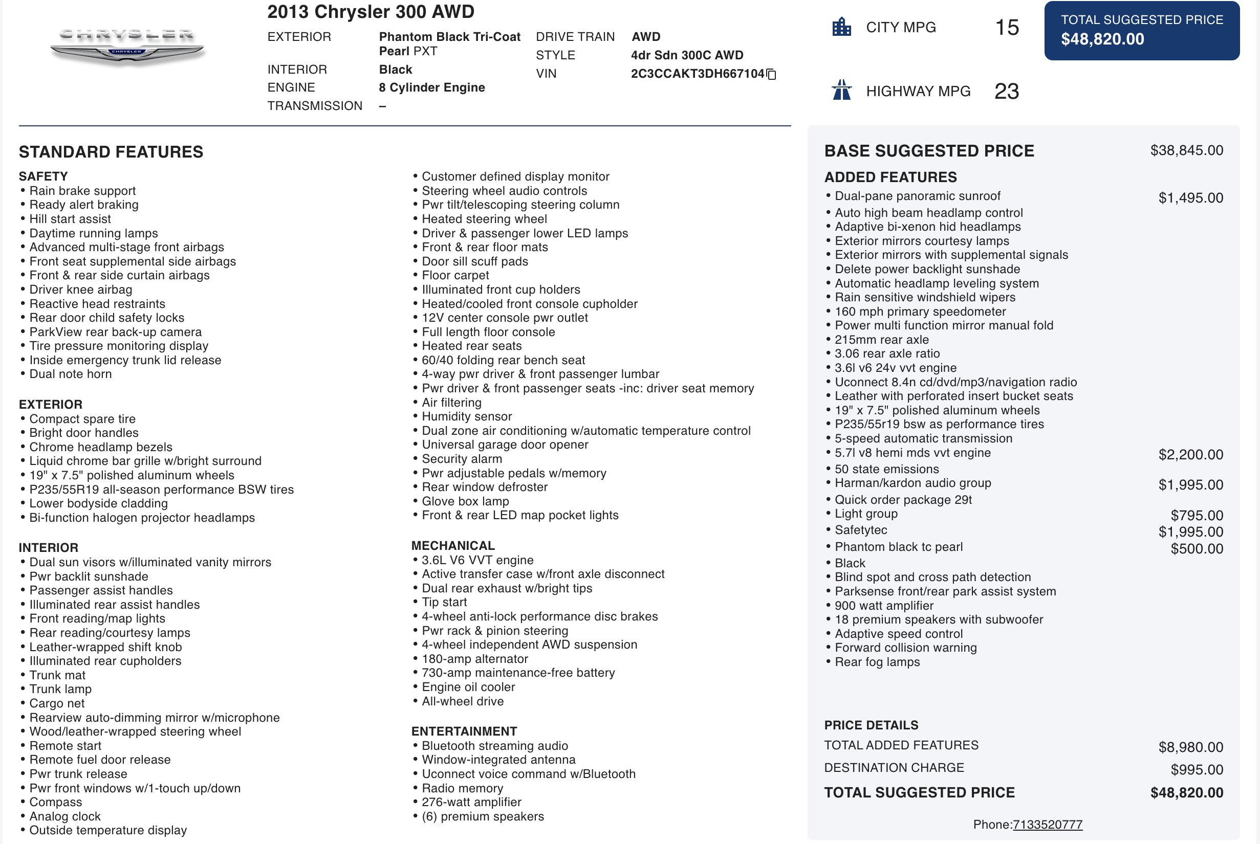 Used 2013 Chrysler 300 C w/ Harman Kardon Audio Group image 2