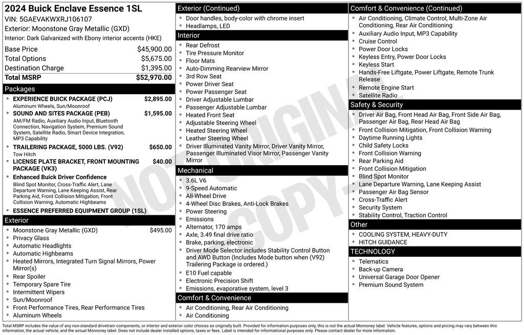 Certified 2024 Buick Enclave Essence w/ Experience Buick Package AWD/4WD image 5