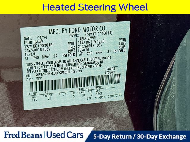Certified 2024 Ford Edge SEL w/ Convenience Package AWD/4WD image 38