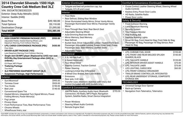 Used 2014 Chevrolet Silverado 1500 High Country w/ High Country Premium Package image 15