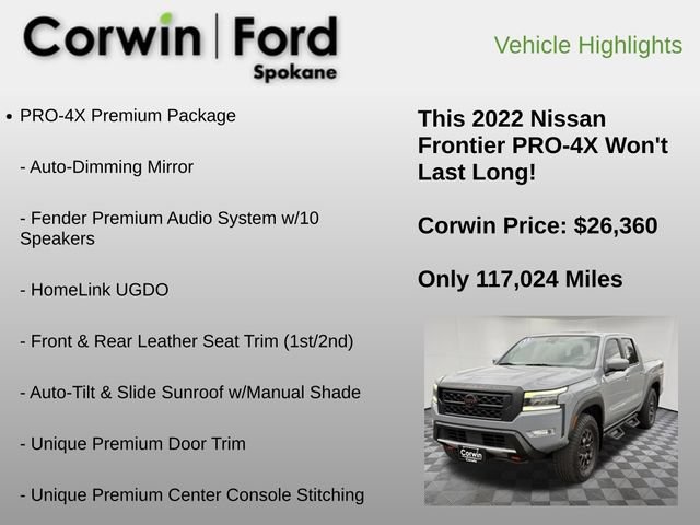 Used 2022 Nissan Frontier PRO-4X w/ Pro-4X Premium Package AWD/4WD image 18