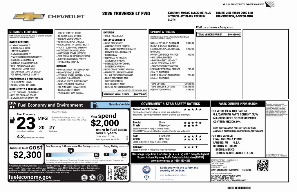 New 2025 Chevrolet Traverse LT w/ Driver Confidence Package image 4