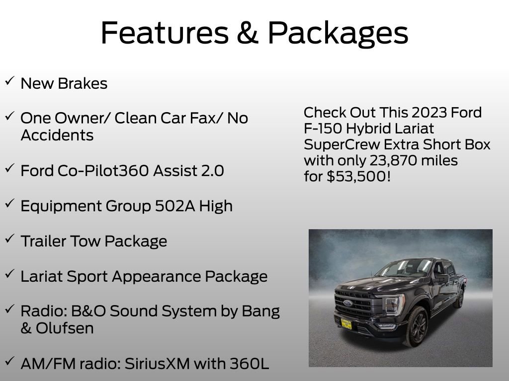 Certified 2023 Ford F150 Lariat w/ Equipment Group 502A High AWD/4WD image 4