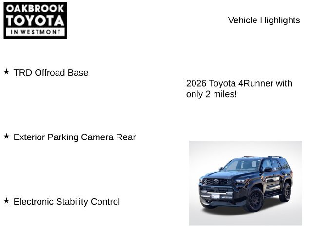 New 2026 Toyota 4Runner TRD Off-Road AWD/4WD image 8