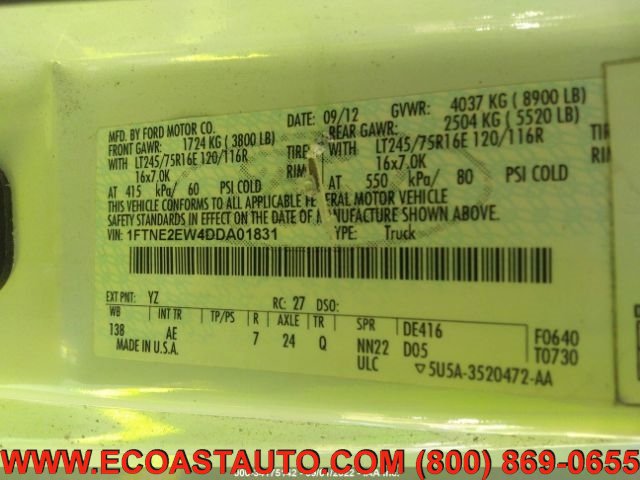 Used 2013 Ford E-250 and Econoline 250 w/ Commercial Cargo Van Pkg RWD image 10