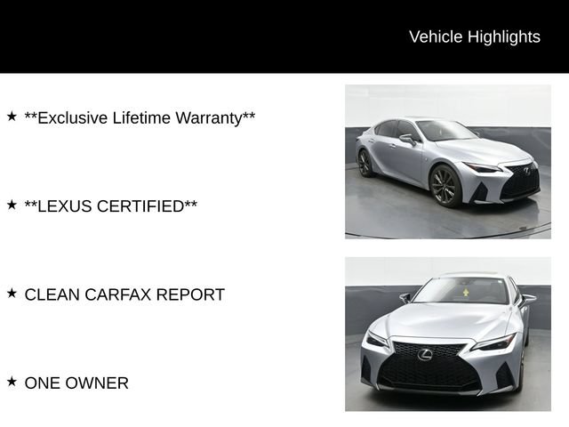 Used 2022 Lexus IS 350 F Sport w/ Accessory Package RWD image 4