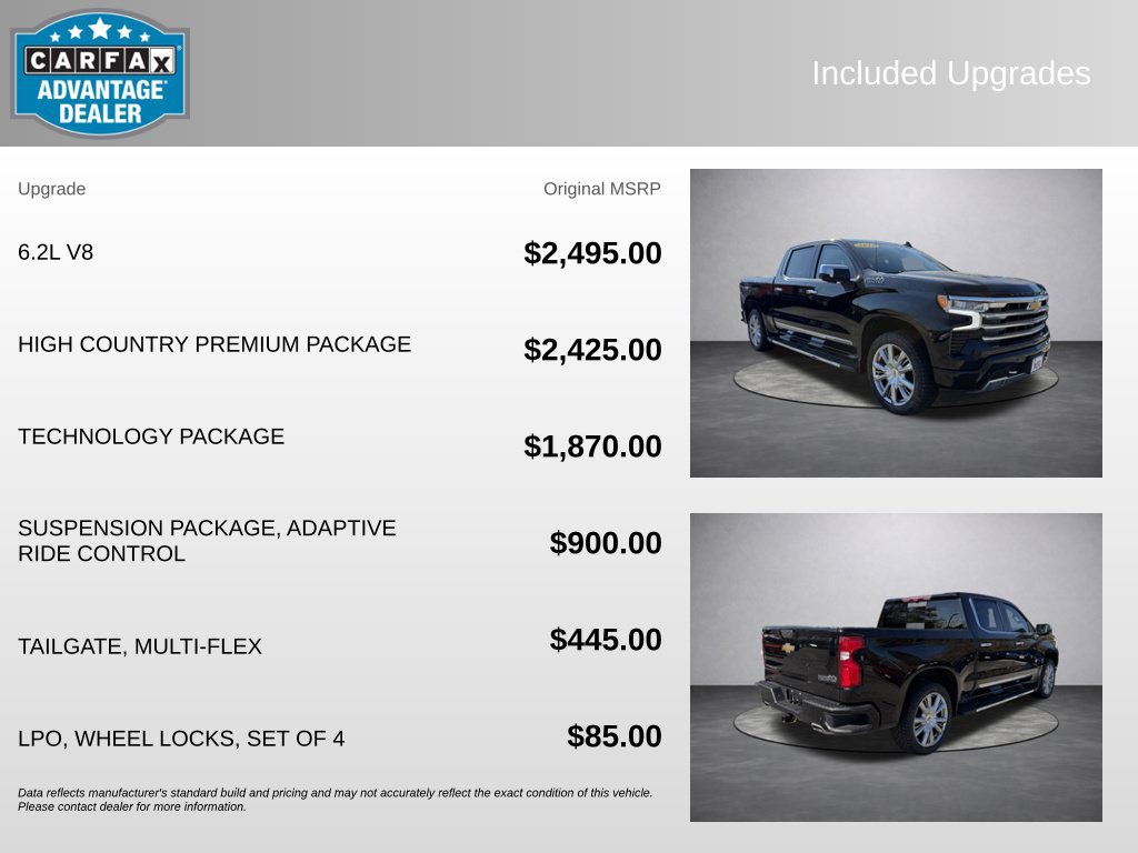 Used 2022 Chevrolet Silverado 1500 High Country w/ High Country Premium Package AWD/4WD image 5