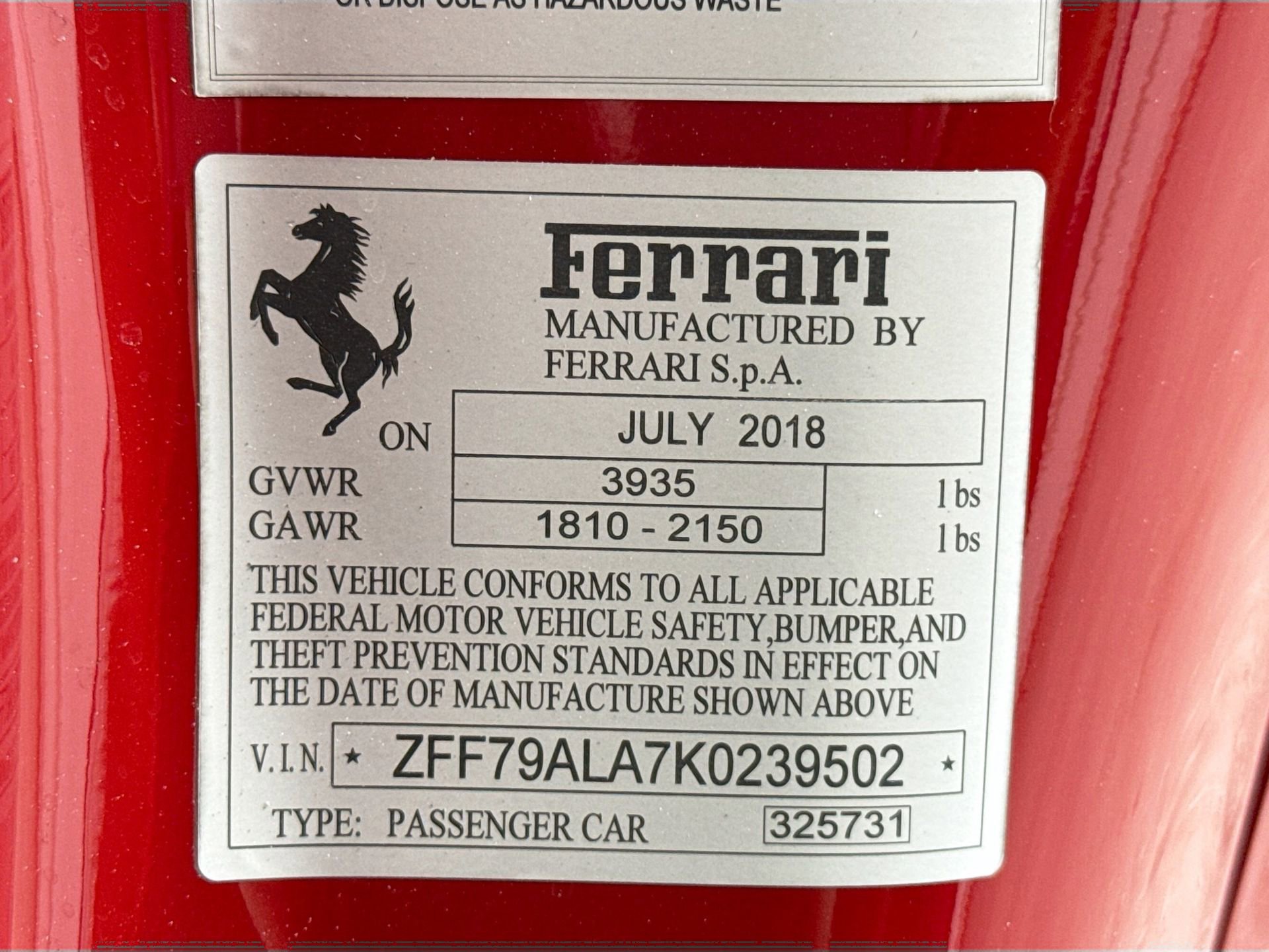 Certified 2019 Ferrari 488 GTB RWD image 27