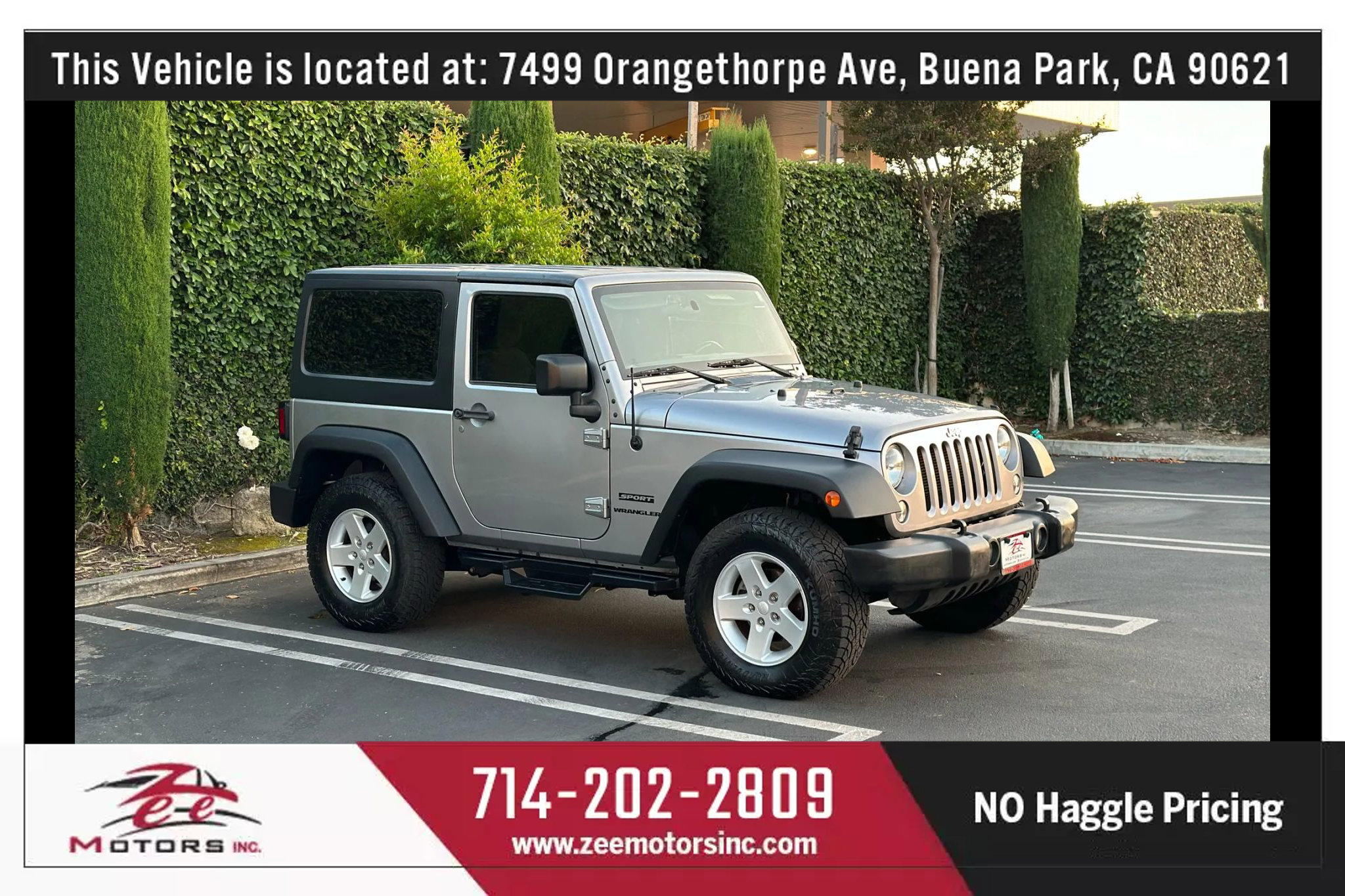 Used 2017 Jeep Wrangler Sport w/ Quick Order Package 24S image 3