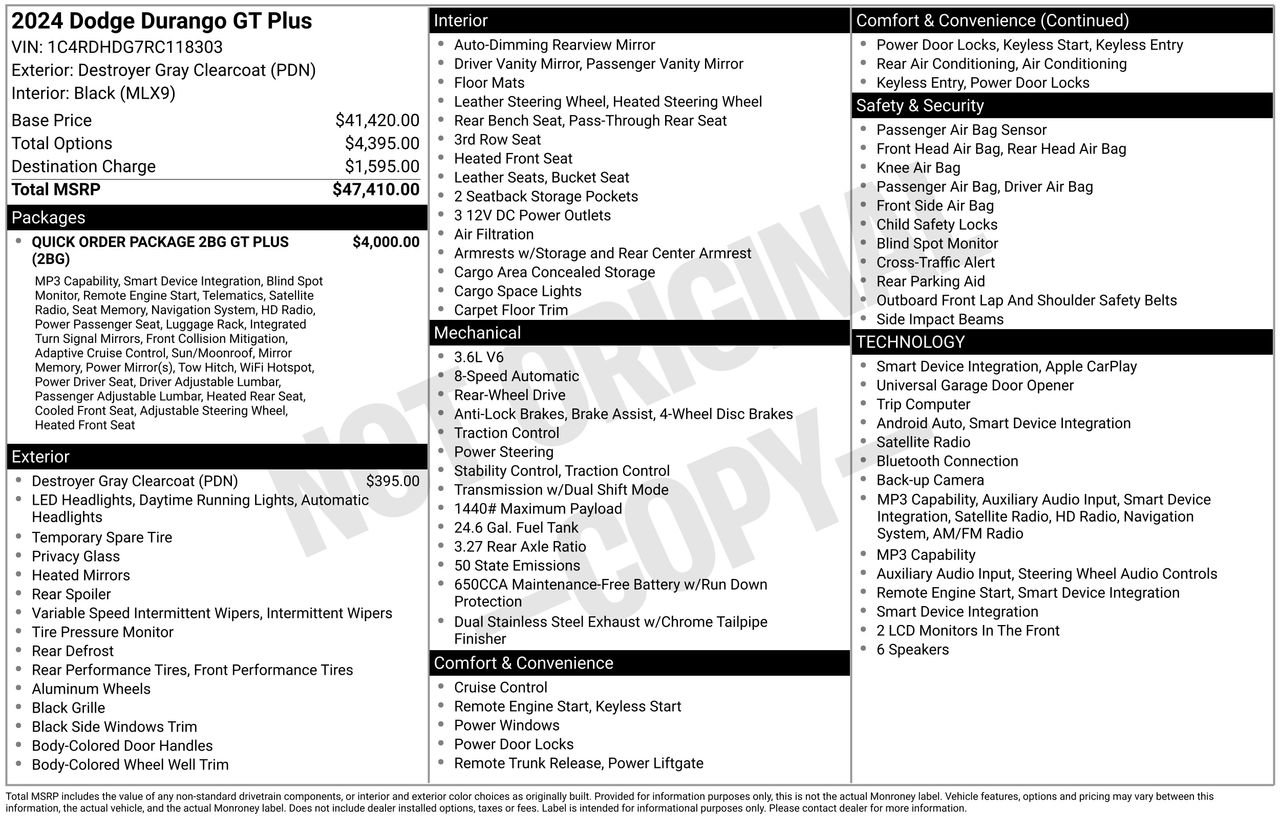 Used 2024 Dodge Durango GT RWD image 36