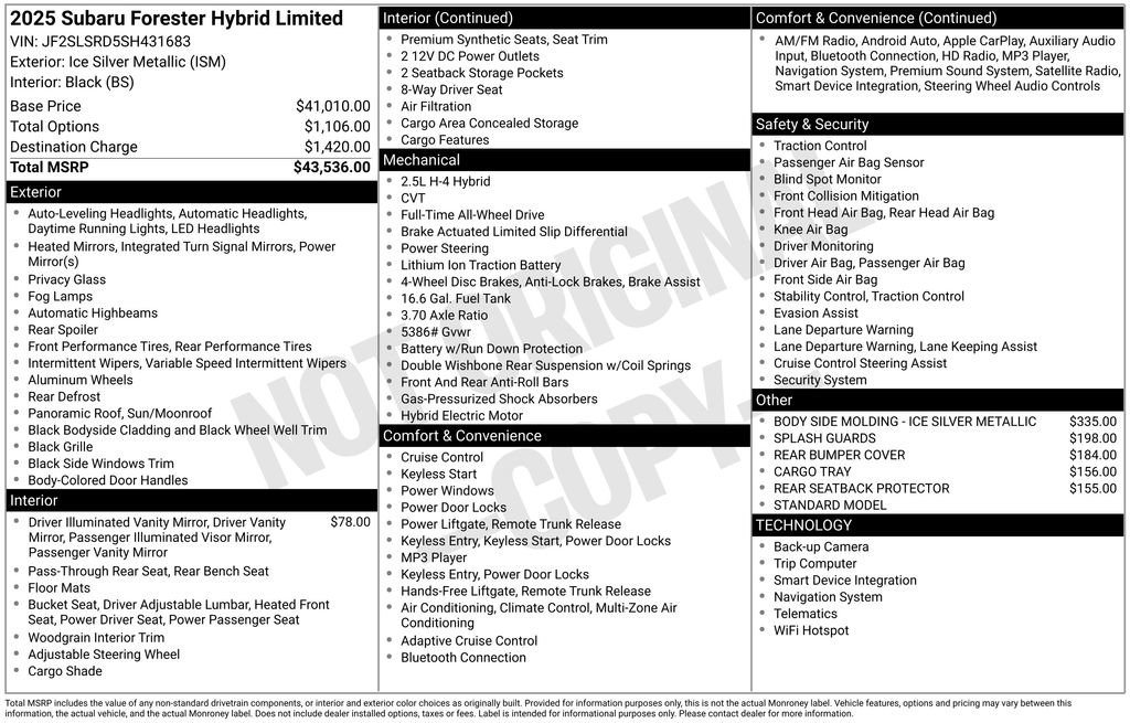 Certified 2025 Subaru Forester Limited AWD/4WD image 8