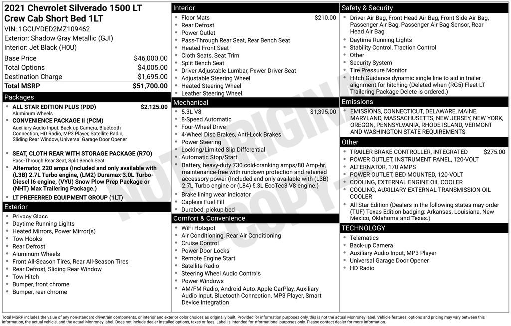 Used 2021 Chevrolet Silverado 1500 LT w/ All Star Edition Plus image 7